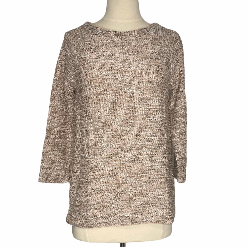 LOFT Pink Tan Eyelash Sweater